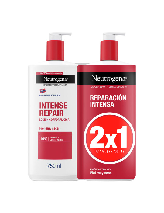 NEUTROGENA FORMULA NORUEGA LOCION CORPORAL REPARACION INTENSA PIEL MUY SECA Y RUGOSA 2 ENVASES 750 M