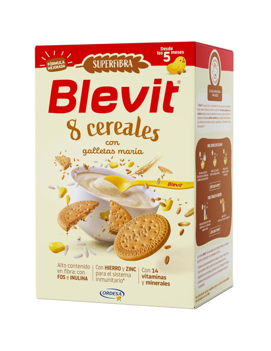 BLEVIT SUPERFIBRA 8 CEREALES Y GALLETA  500 G
