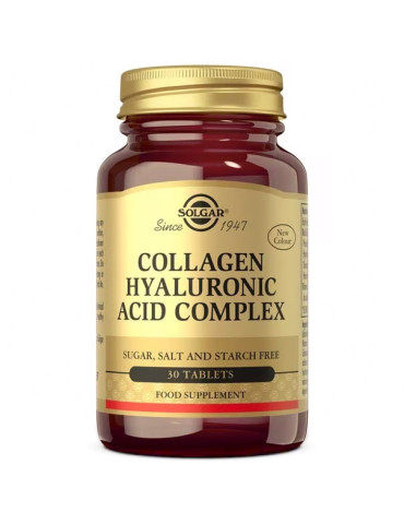 SOLGAR ACIDO HIALURONICO COMPLEX CON COLAGENO 120 MG 30 COMPRIMIDOS
