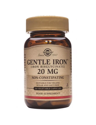 SOLGAR GENTLE IRON 20 MG, 90 CÁPSULAS