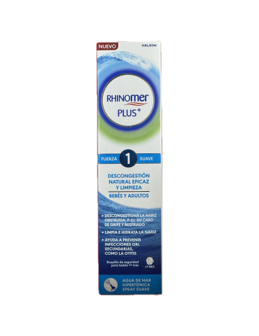 RHINOMER PLUS BEBES Y ADULTOS FUERZA 1 SUAVE 1 SPRAY 125 ML