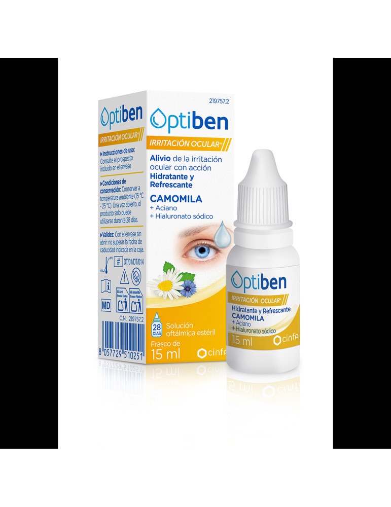 OPTIBEN OJOS IRRITADOS ESTERIL SEQUEDAD OCULAR FRASCO 15 ML