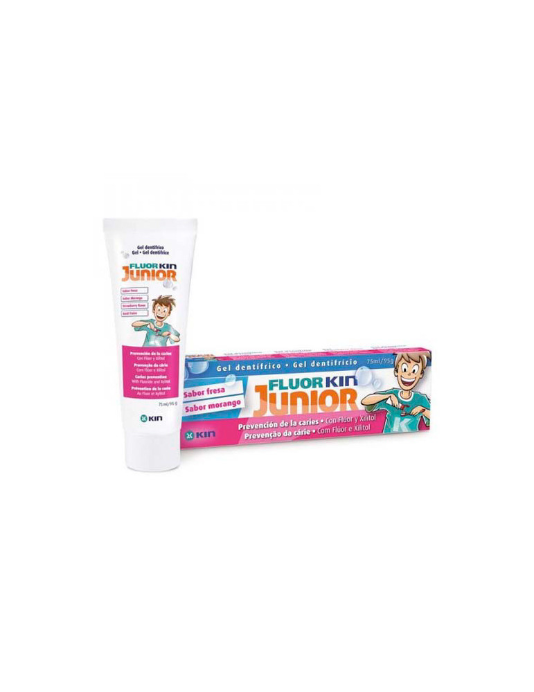 KIN JUNIOR GEL FLUOR FRESA 75M