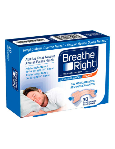 TIRA NASAL BREATHE RIGHT 30PQ