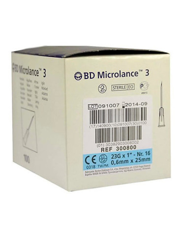 AGUJA BD MICROLANCE 23G 25/6