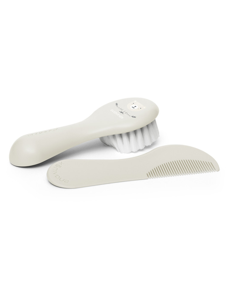 CEPILLO Y PEINE INFANTIL SOFT SUAVINEX BLANCO DECORADO
