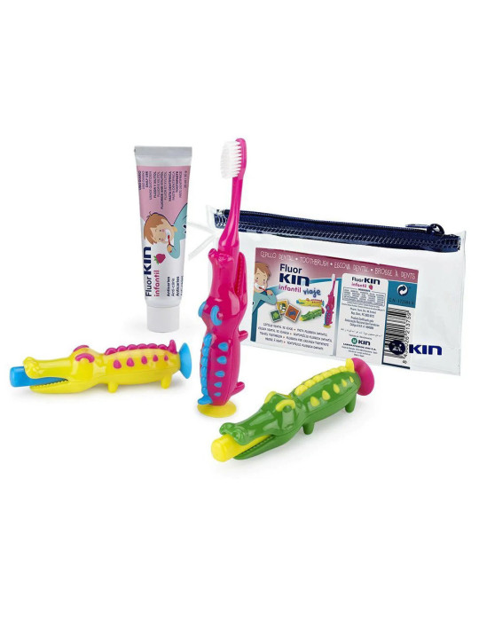 KIN CEPILLO INFANTIL COCODRILO VIAJE+PAS