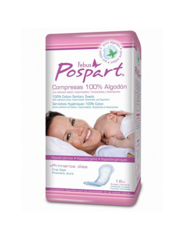 COMPRESAS TOCOLOGICAS INDASEC POSPART PRIMEROS D 12 U 2