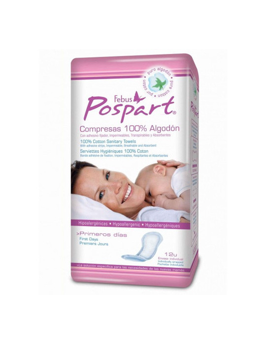 COMPRESAS TOCOLOGICAS INDASEC POSPART PRIMEROS D 12 U