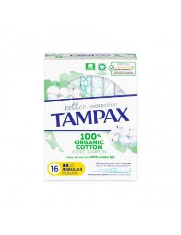 TAMPONES 100%ALGODON TAMPAX COMPAK PEARL REGULAR 16 U 2