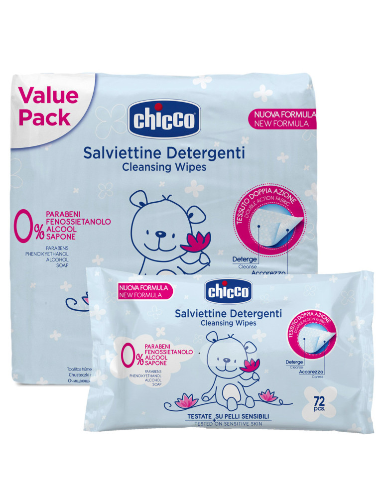 TOALLITAS HUMEDAS CHICCO 4 X 72 TOALLITAS