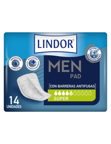 LINDOR MEN PAD SUPER 5 GOTAS 14 UNIDADES 2