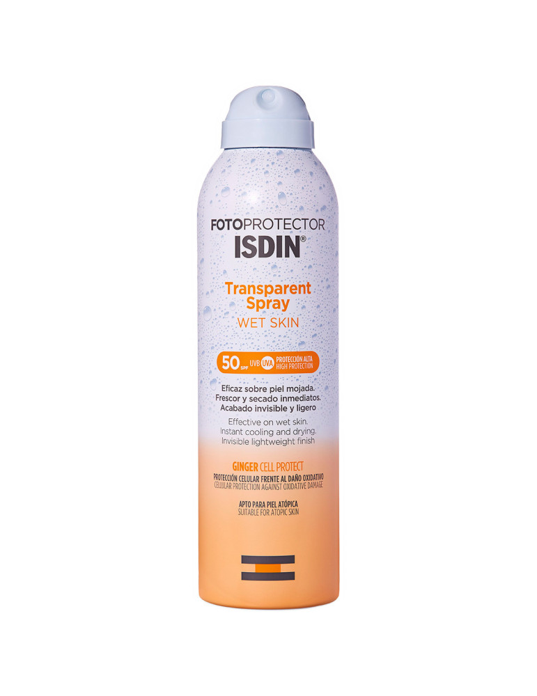 FOTOPROTECTOR ISDIN SPF-50 SPRAY TRANSPARENT WET 250 ML