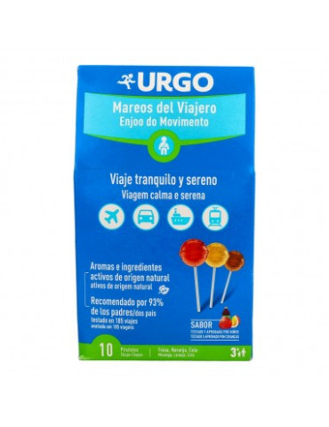 URGO MAREOS DEL VIAJERO 10 PIRULETAS 2
