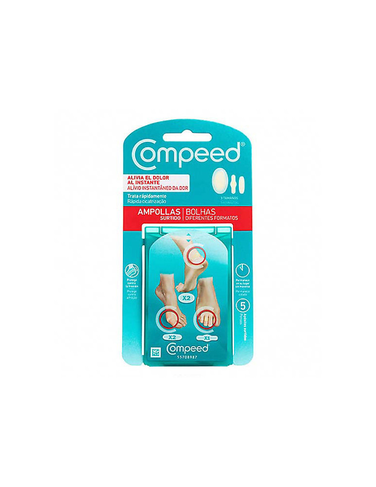 COMPEED AMPOLLAS SURTIDO 3 TAMAÑOS 10 UNIDADES PACK AHORRO