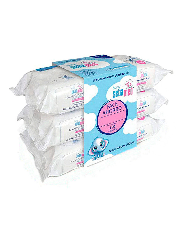 SEBAMED BABY TOALLITAS LIMPIADORAS 3 ENVASES 60 TOALLITAS