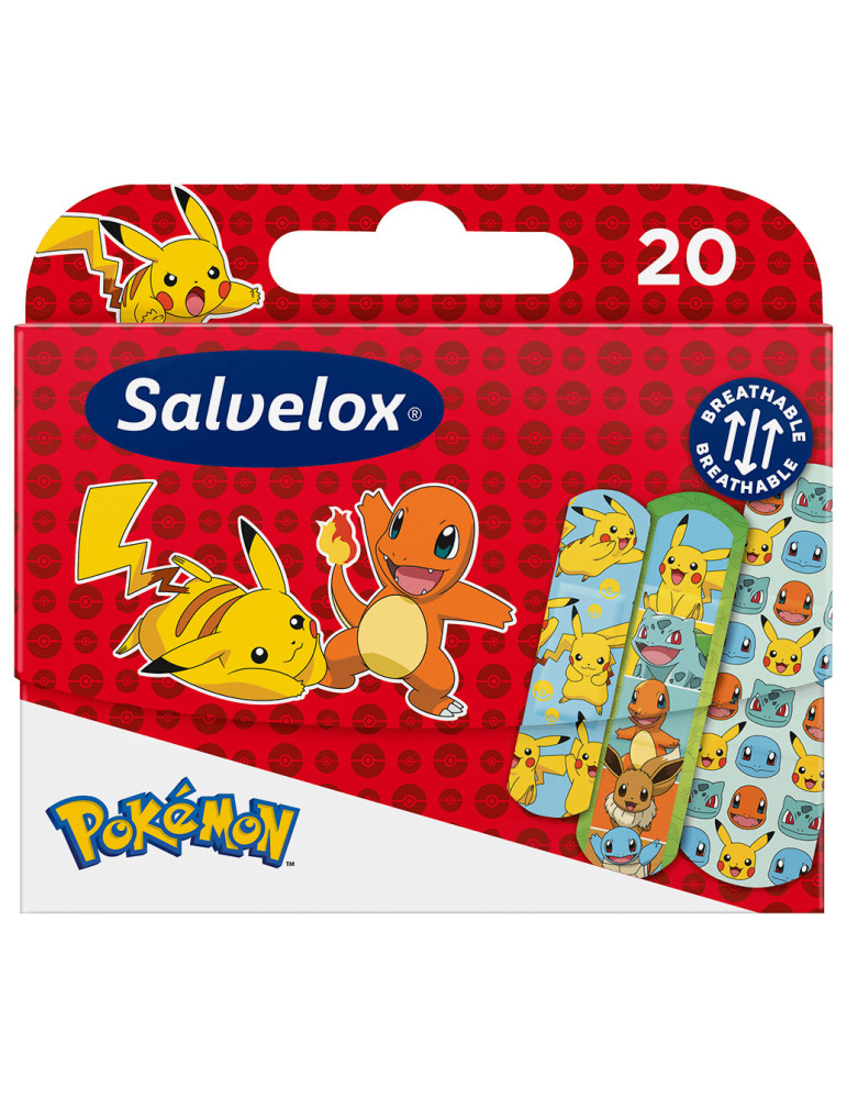 SALVELOX APOSITO ADHESIVO POKEMON 20 TIRAS SURTIDAS