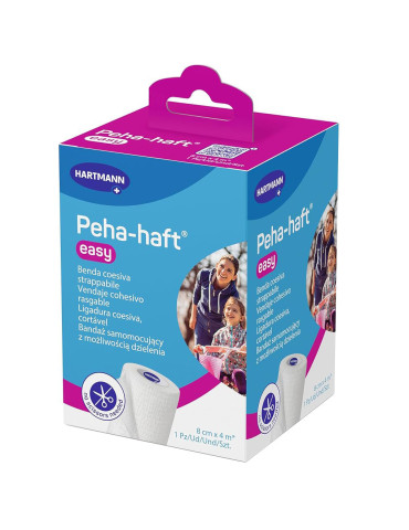 VENDA ELASTICA COHESIVA PEHA-HAFT EASY WHITE 1 UNIDAD 4 M X 8 CM 2