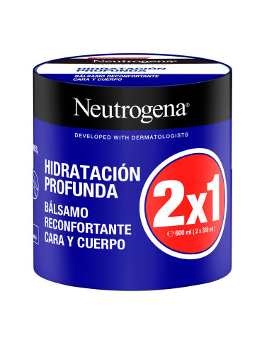 NEUTROGENA BALSAMO CARA Y CUERPO DEEP MOISTURE 300+300ML 2
