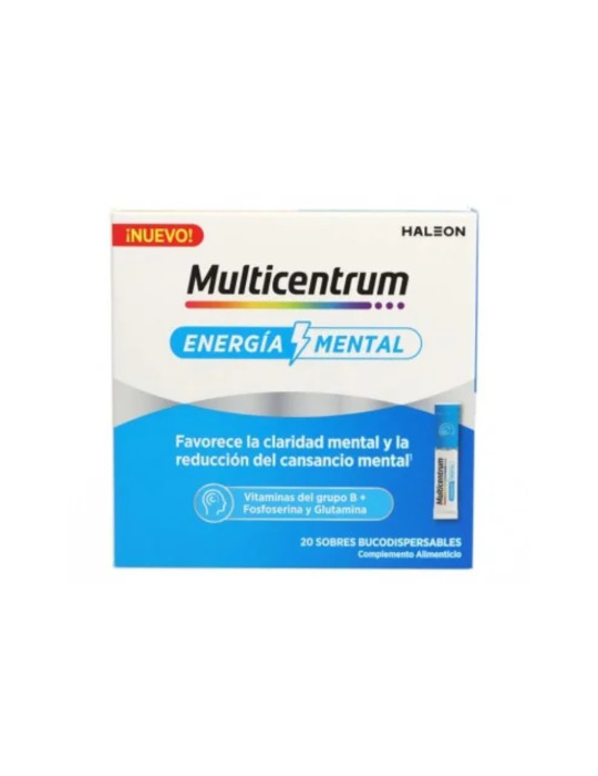 MULTICENTRUM ENERGIA MENTAL 20 SOBRES BUCODISPERSABLES