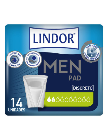 LINDOR MEN PAD NORMAL 2 GOTAS 14 UNIDADES 2