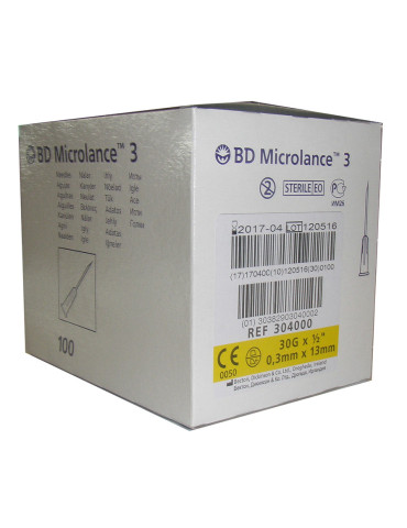 AGUJA BD MICROLANCE 30G 13/3  100UN 2