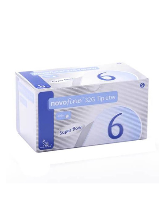 NOVOFINE 32G 6MM 100 AGUJAS