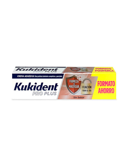 KUKIDENT PRO PLUS FIRMEZA AL MASTICAR CREMA ADH SIN SABOR 60 G