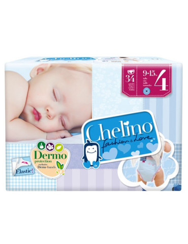 PAÑAL INFANTIL CHELINO FASHION & LOVE T- 4 (9 - 15 KG) 36 PAÑALES
