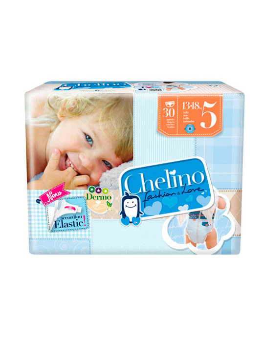 PAÑAL INFANTIL CHELINO FASHION & LOVE T- 5 (13 - 18 KG) 30 PAÑALES