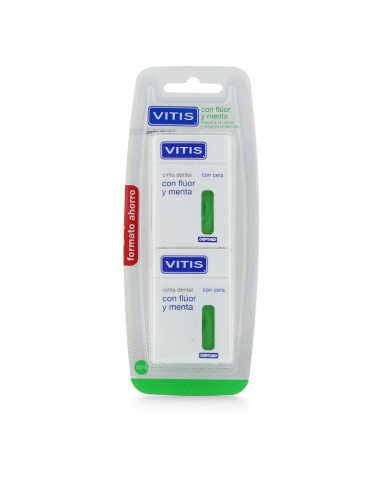VITIS SEDA DENTAL CON FLUOR Y MENTA 50 M 2 U