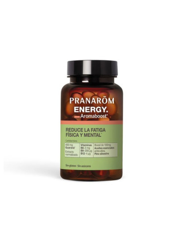 AROMABOOST ENERGY REDUCE LA FATIGA FISICA Y MENTAL 60 CAPSULAS