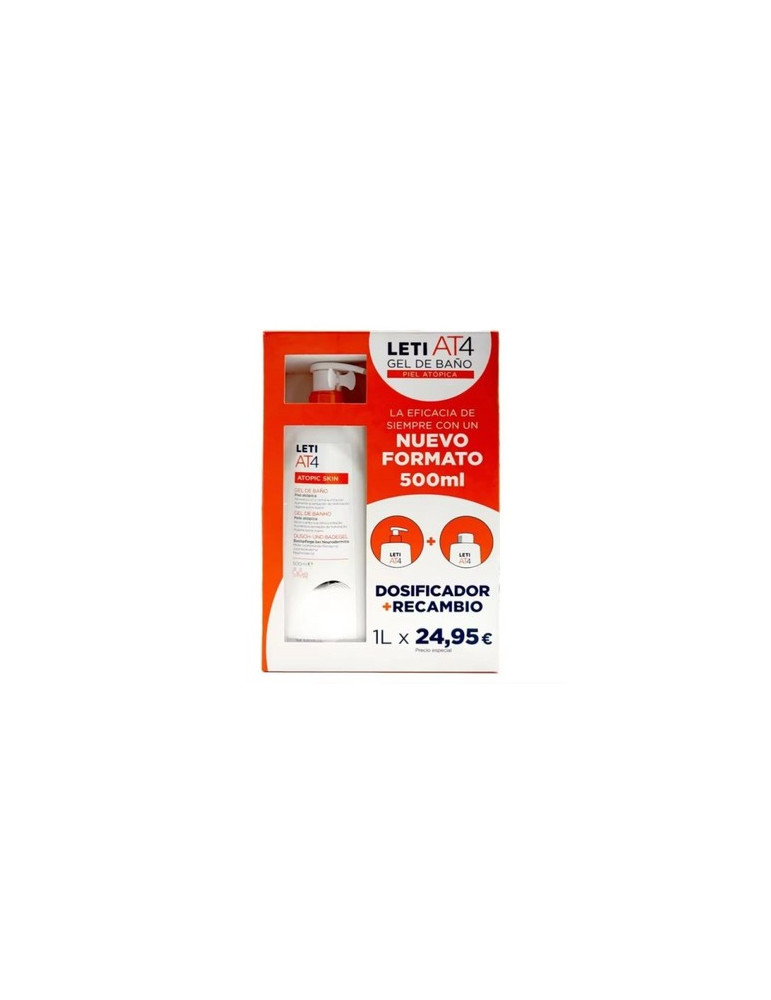 LETI AT4 GEL DE BAÑO 500MLDOSIFICADOR+ RECAMBIO 500 ML(1L)