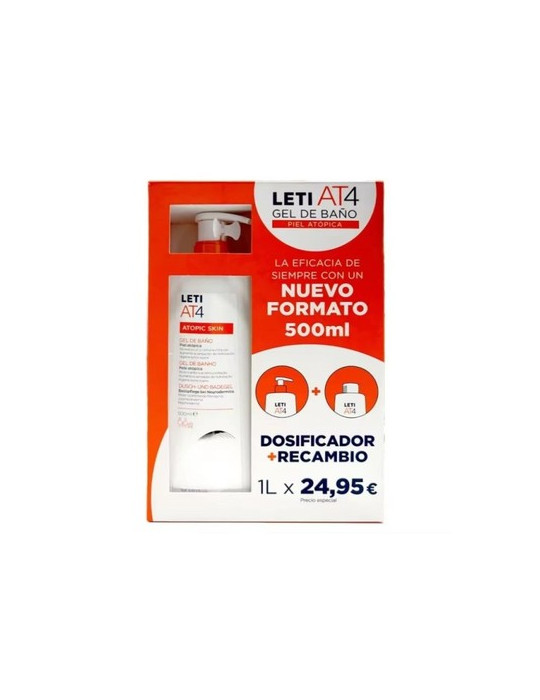 LETI AT4 GEL DE BAÑO 500MLDOSIFICADOR+ RECAMBIO 500 ML(1L)