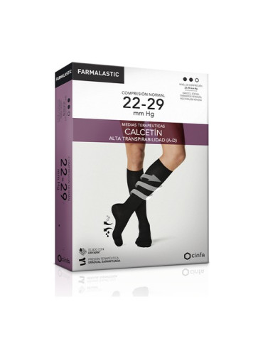 FARMALASTIC CALCETIN ALTA TRANSPIRABILIDAD COMP NORMAL T-P NEGRO