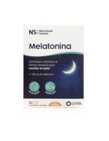NS MELATONINA COMP MASTICABLES NARANJA 1.95 MG 30 COMP
