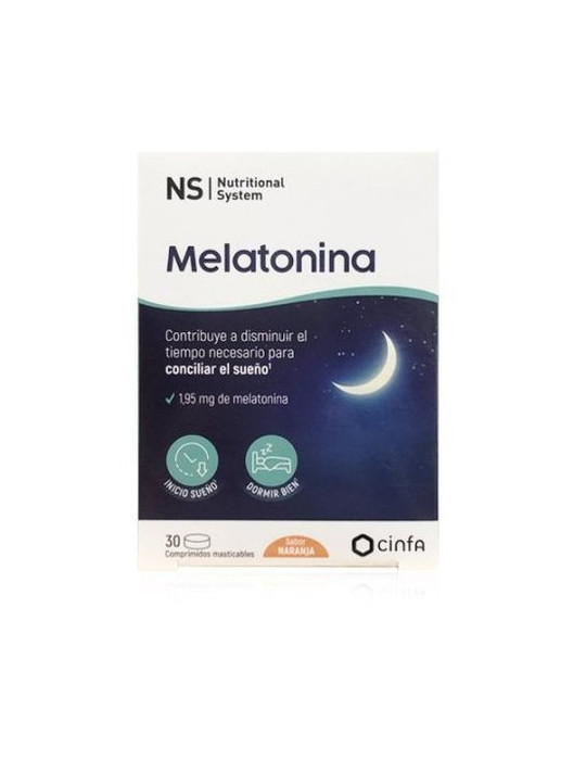 NS MELATONINA COMP MASTICABLES NARANJA 1.95 MG 30 COMP