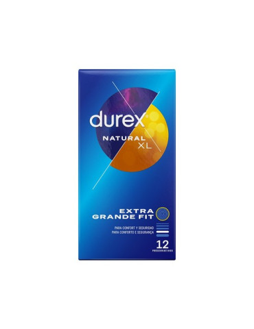 DUREX PRESERVATIVOS NATURAL XL 12  UNIDADES