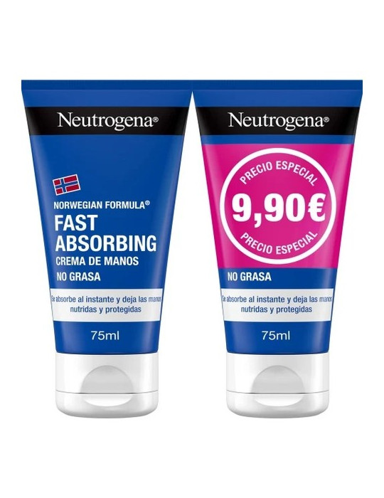 NEUTROGENA CREMA DE MANOS RAPIDA ABSORCION 75 ML 2 UNIDADES