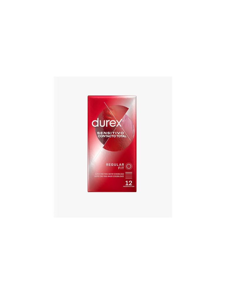 DUREX PRESERVATIVOS SENSITIVO CONTACTO TOTAL 12 UNIDADES DUPLO