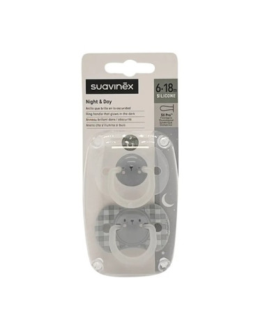 CHUPETE NIGHT & DAY SILICONA T FISIOLOGICA SUAVINEX SX PRO 6-18 M