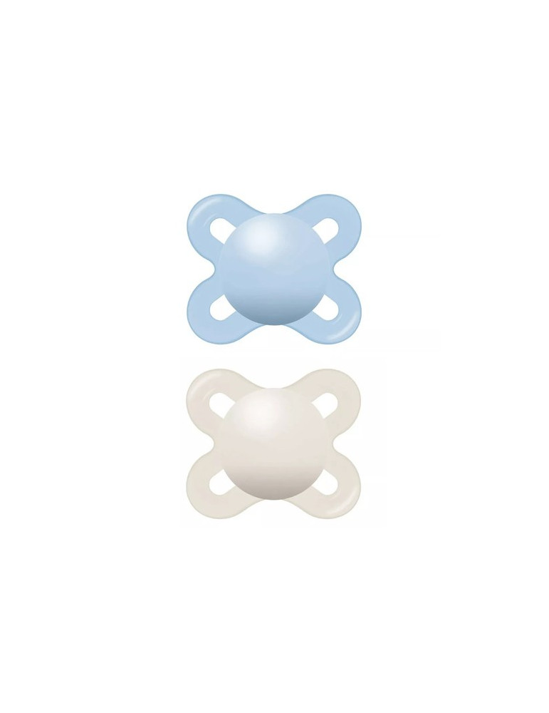 CHUPETE SILICONA MAM START 0-2 M AZUL-AMARRILLO