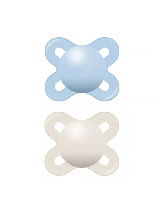 CHUPETE SILICONA MAM START 0-2 M AZUL-AMARRILLO