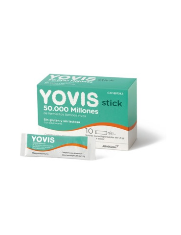 YOVIS 10 STICK BUCODISPERSABLES 1,5 G