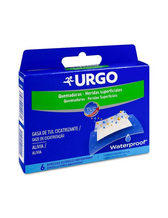 URGO QUEMADURAS WATERPROOF 6 UNIDADES FORMATO PEQUEÑO 5 X 7 CM