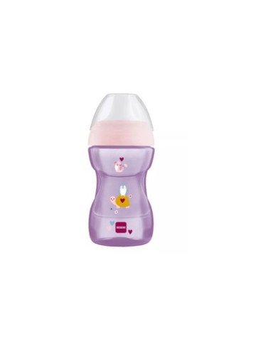 VASO CON BOQUILLA DURA MAM FUN TO DRINK CUP ROSA +8 M  270 ML