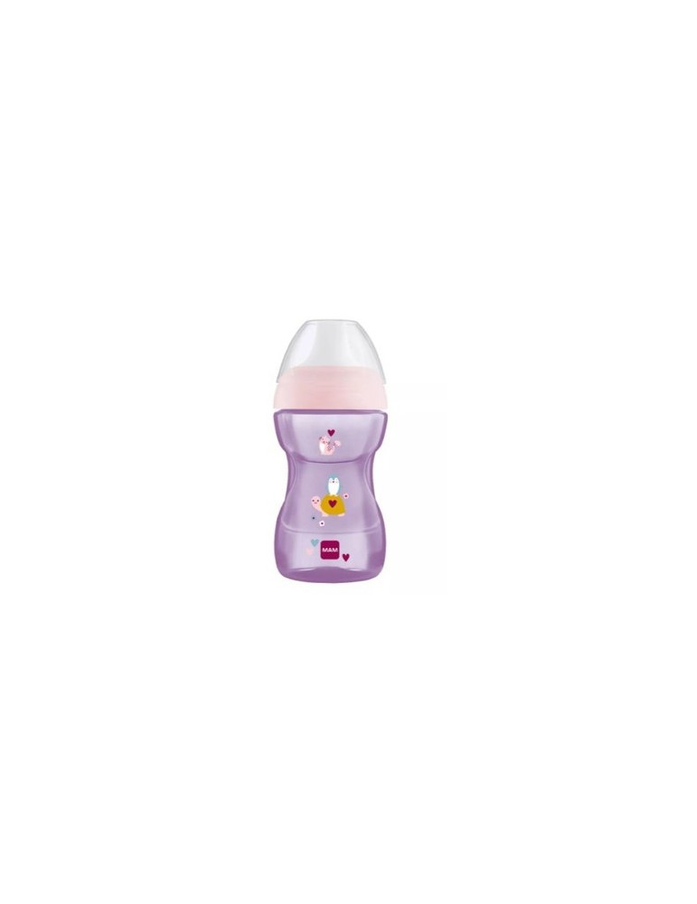 VASO CON BOQUILLA DURA MAM FUN TO DRINK CUP ROSA +8 M  270 ML