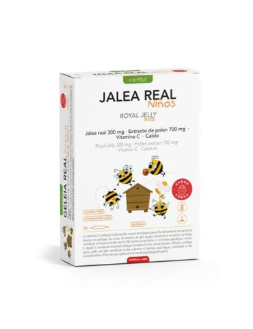 INTERSA JALEA REAL INFANTIL 20 AMPOLLAS 10 ML SABOR FRESA