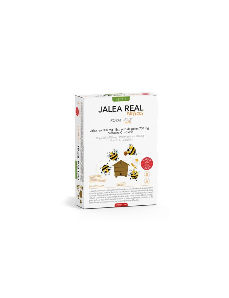 INTERSA JALEA REAL INFANTIL 20 AMPOLLAS 10 ML SABOR FRESA