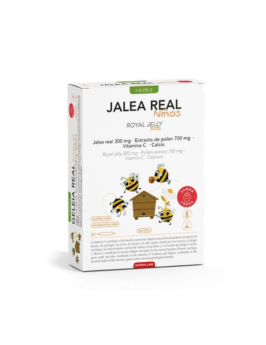 INTERSA JALEA REAL INFANTIL 20 AMPOLLAS 10 ML SABOR FRESA
